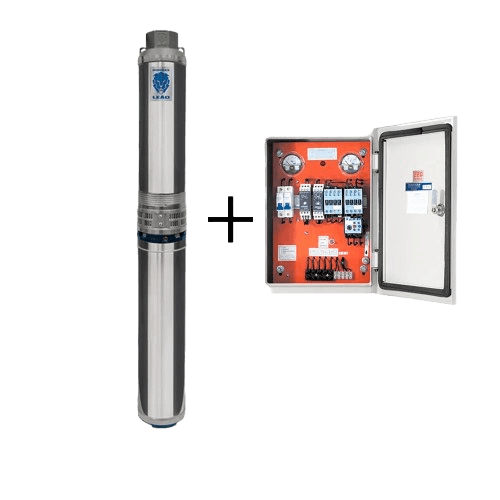 Bomba Submersa Leão 4" Polegadas 4R3PA-07 3/4Cv 220V Monofasico Com Painel